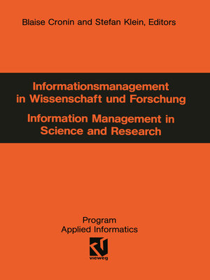 cover image of Informationsmanagement in Wissenschaft und Forschung